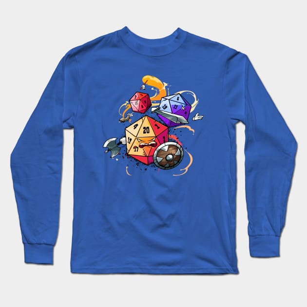 Dice Warriors Long Sleeve T-Shirt by artlahdesigns